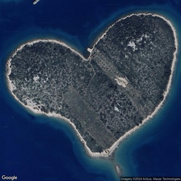 Heart-Shaped Island in Croatia